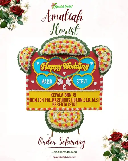Papan Bunga Pernikahan Way Laga